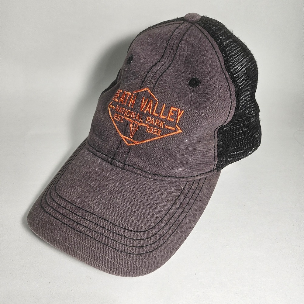 Prairie Mountain Death Valley National Park Trucker Hat Grey Snapback Cap